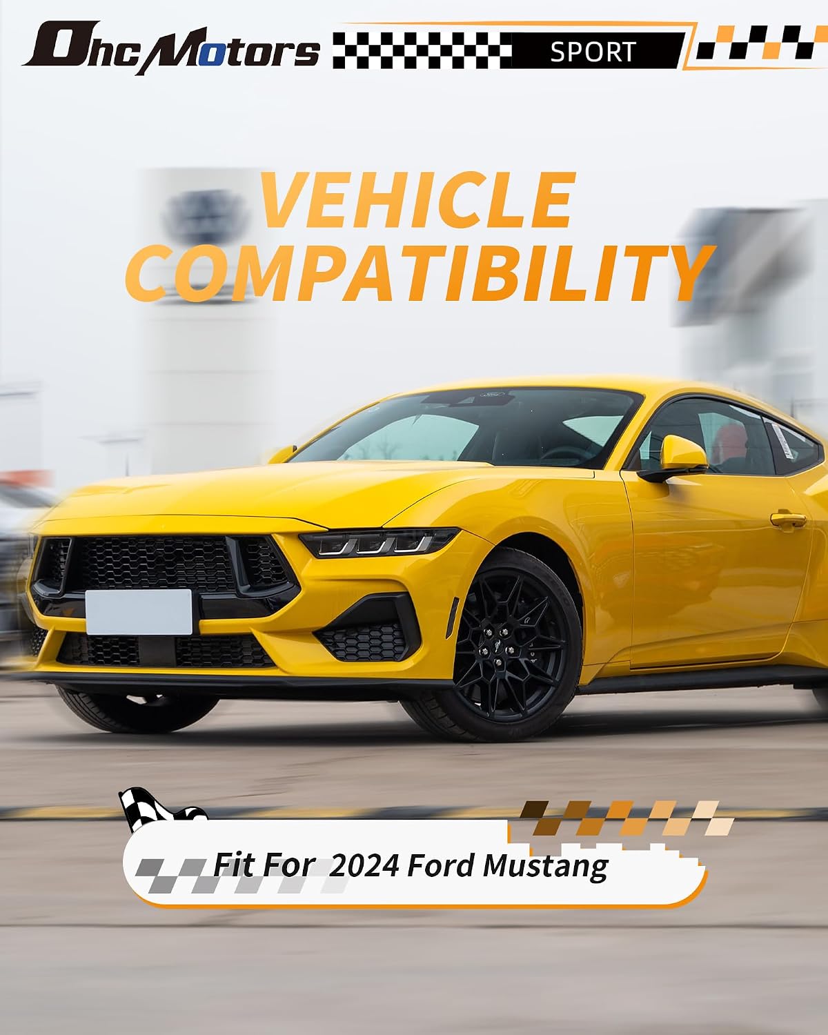 Carbon Fiber Steering Wheel for Ford Mustang 2024-2026 D-shaped Flat-Bottom NAPPA Perforated Leather Steering Wheel for Mustang GT/Dark Horse/EcoBoost 2024-2026