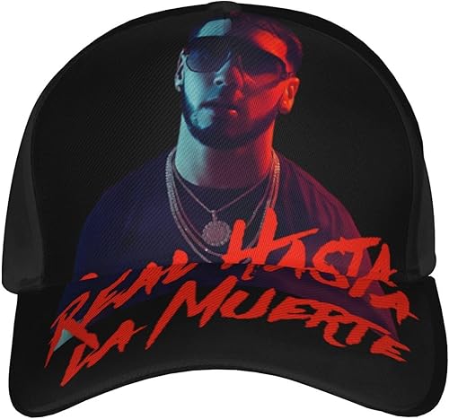 Anuel Rapper Aa Singer Real Hasta La Muerte Gorra De Béisbol Unisex Casual Ajustable Sombrero Al Aire Libre Sombreros Negro, Negro -