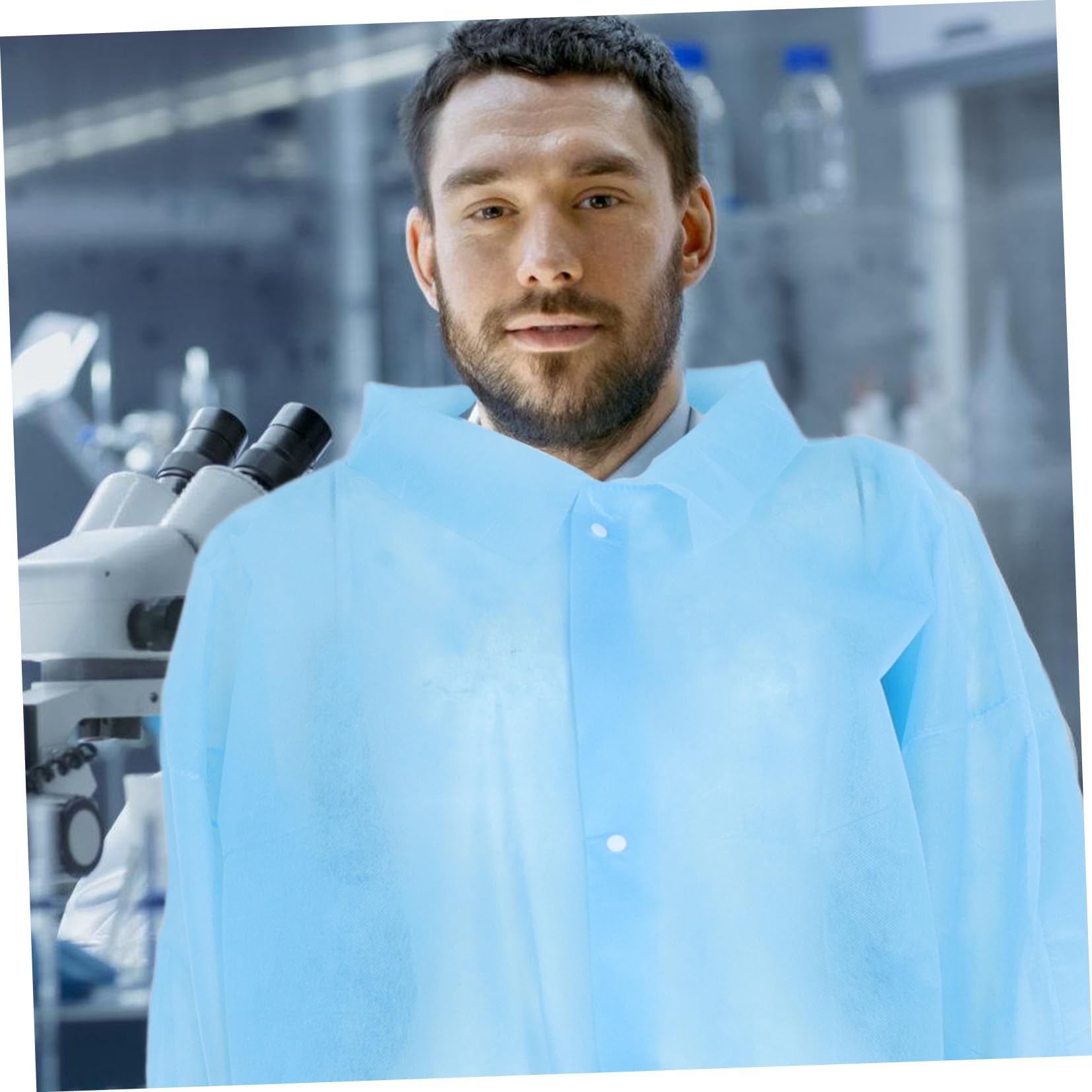 Gatuida 10piezas Bata De Desechable Transpirable y Protectora para Hombre Talla