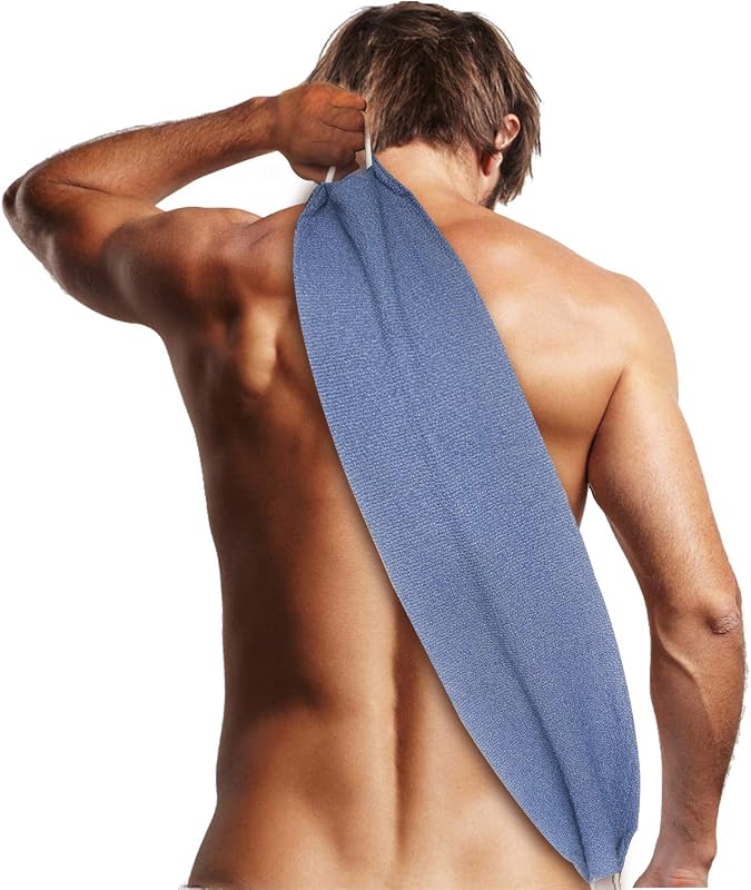 Evridwear Escova Esfoliante para Costas com Alças, Azul