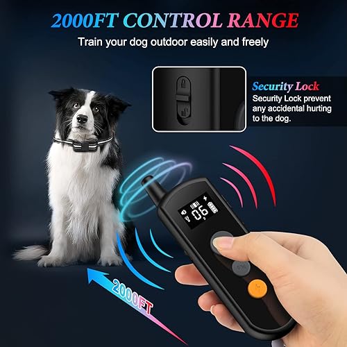 Miniatura 3 de Collar de choque para perros con 4 modos de entrenamiento, collar de entrenamiento para perros con control remoto, collar de entrenamiento