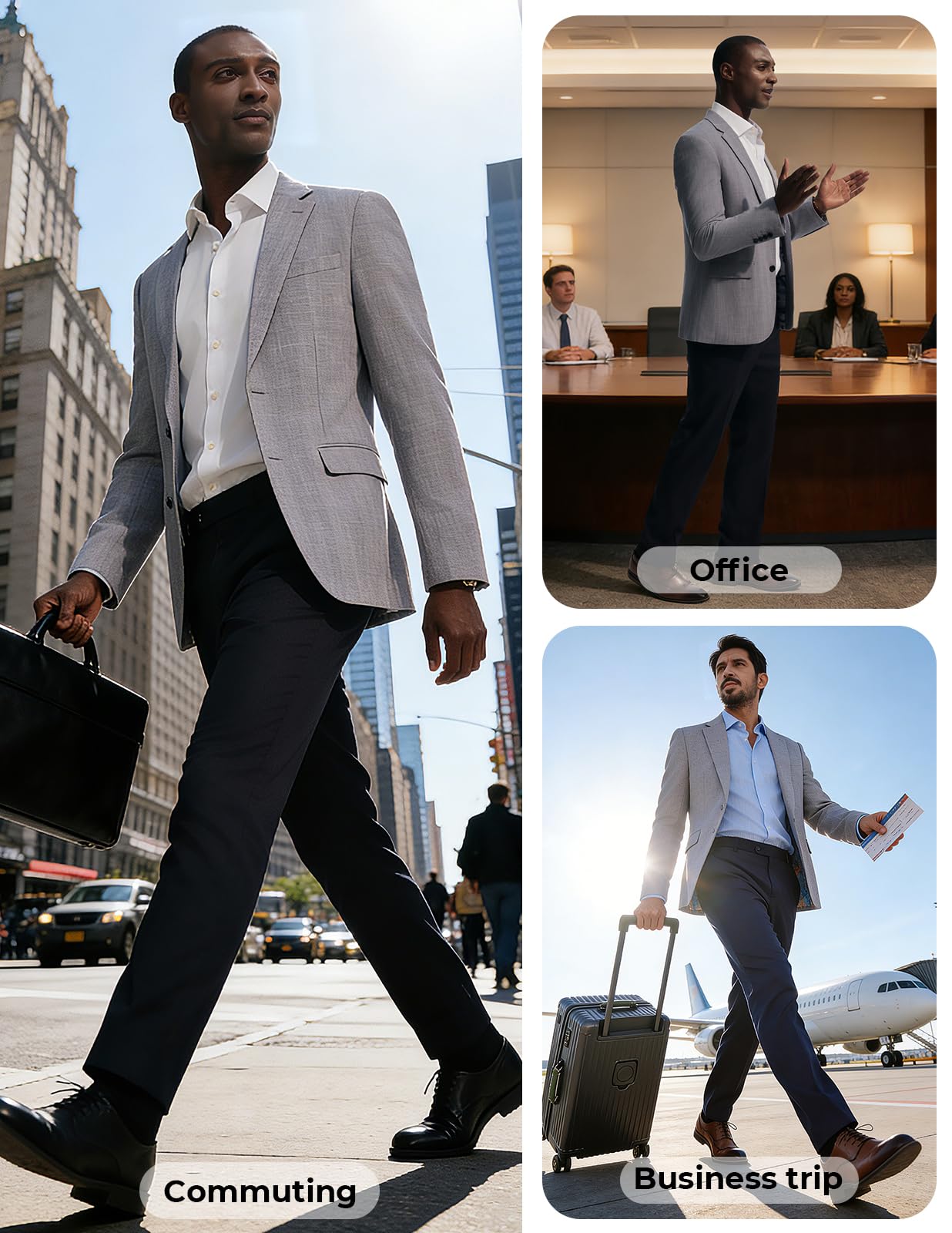 PJ PAUL JONES Blazers Smart Blazer para hombre, abrigos casuales de negocios y deportes
