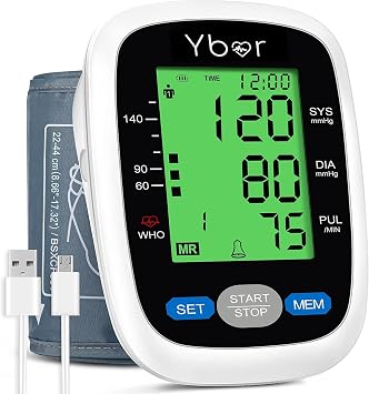 Blood Pressure Monitor Machine, Large Cuff 22-44cm, Upper Arm