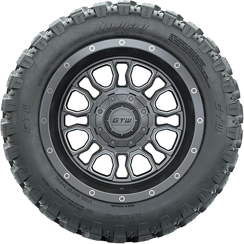 Vista 12 de GTW Combo de ruedas y neumáticos para carrito de golf de 12 pulgadas GTW Volt negro mate/ruedas mecanizadas en neumáticos radiales todo terreno