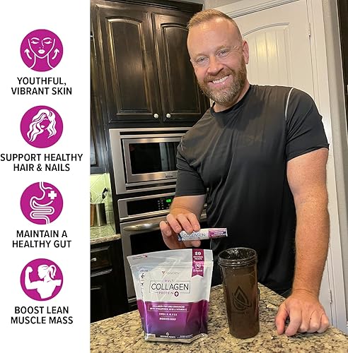 Miniatura 4 de Péptidos de colágeno múltiple más ácido hialurónico y vitamina C proteína de colágeno hidrolizado tipos I II III V X el empaquetado puede variar Sin