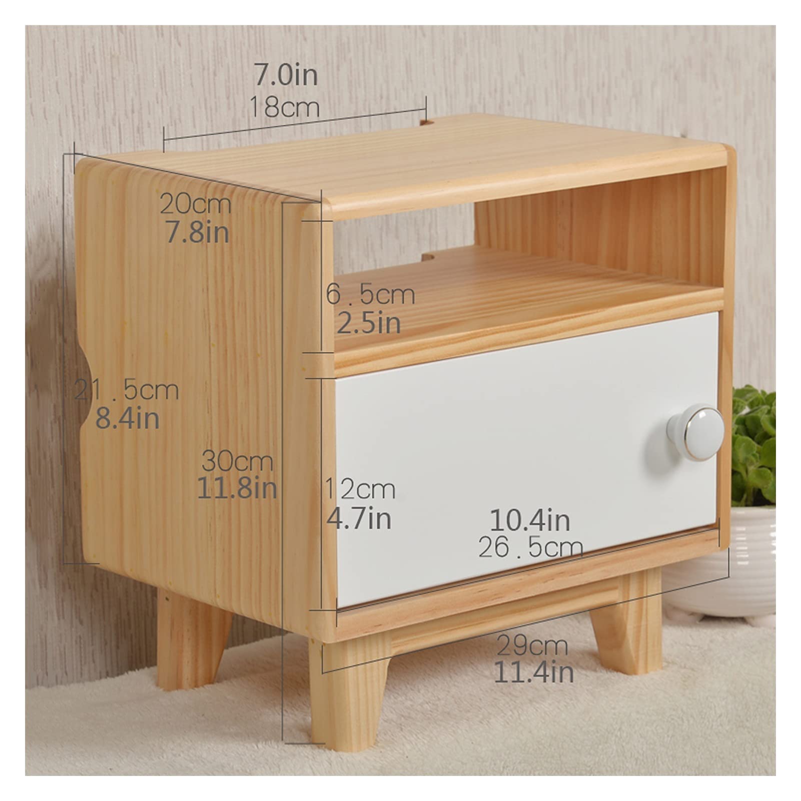 Kabelmanagement-Box aus Holz, Router-Aufbewahrungsbox, Kabelmanagement-Boxen, Organizer mit hohen Füßen, Kabel-Netzstecker-Aufbewahrungsbox, magnetischem Türstopper und Scharnier-Kabelbox aus Edelst