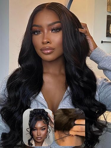 Miniatura 15 de Julia Hair Pre Everything - Pelucas de cabello humano con encaje frontal HD de 13x4, sin pegamento, pre despuntadas, pre cortadas, balayage, con