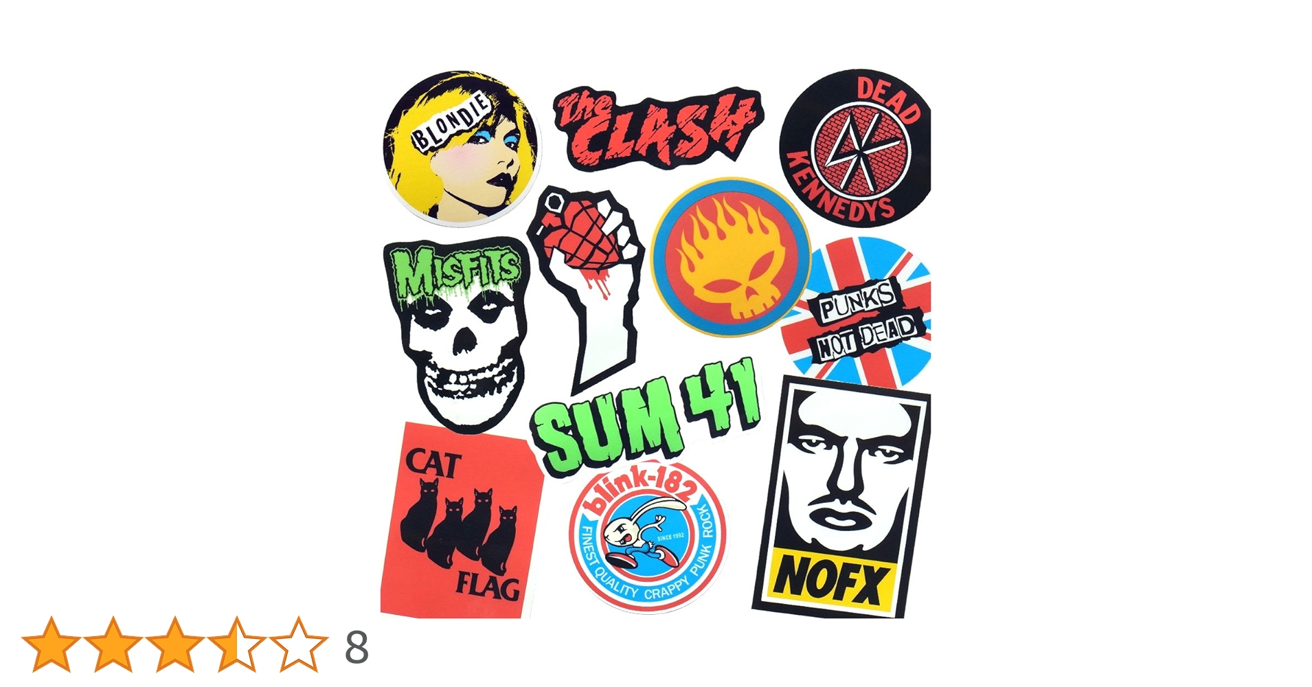 Amazon.co.jp: 洋楽 パンク/ハードコア ロックバンド ステッカー 11枚