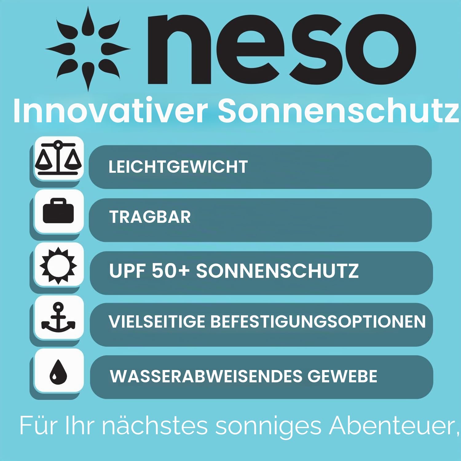 Neso Zelte Grande Beach Zelt, 2,1 m hoch, 2,8 m (9 ft) x 2,8 m (9 ft), Verstärkte Ecken und Kühlfach(Color)