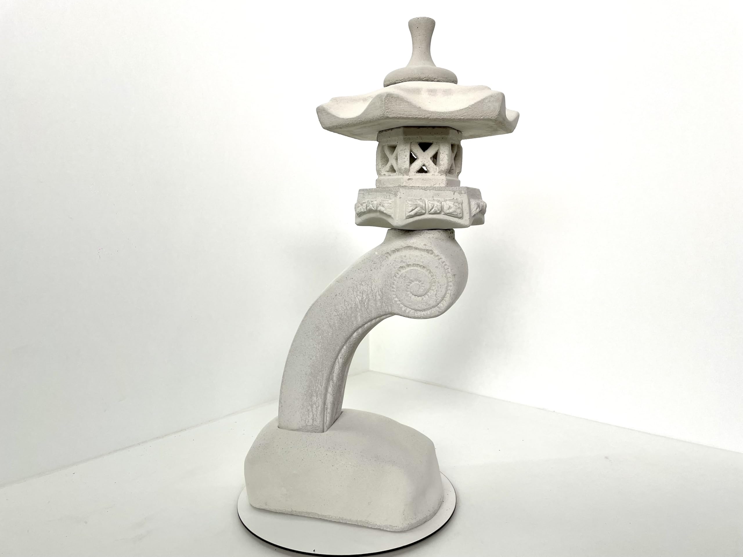 Steintempel im japanischen Stil 'Rankei A' - Handgefertigte Gartenfigur aus regionalem Steinguss - Zen - Dekoration für Garten & Terasse - wetterfest & langlebig