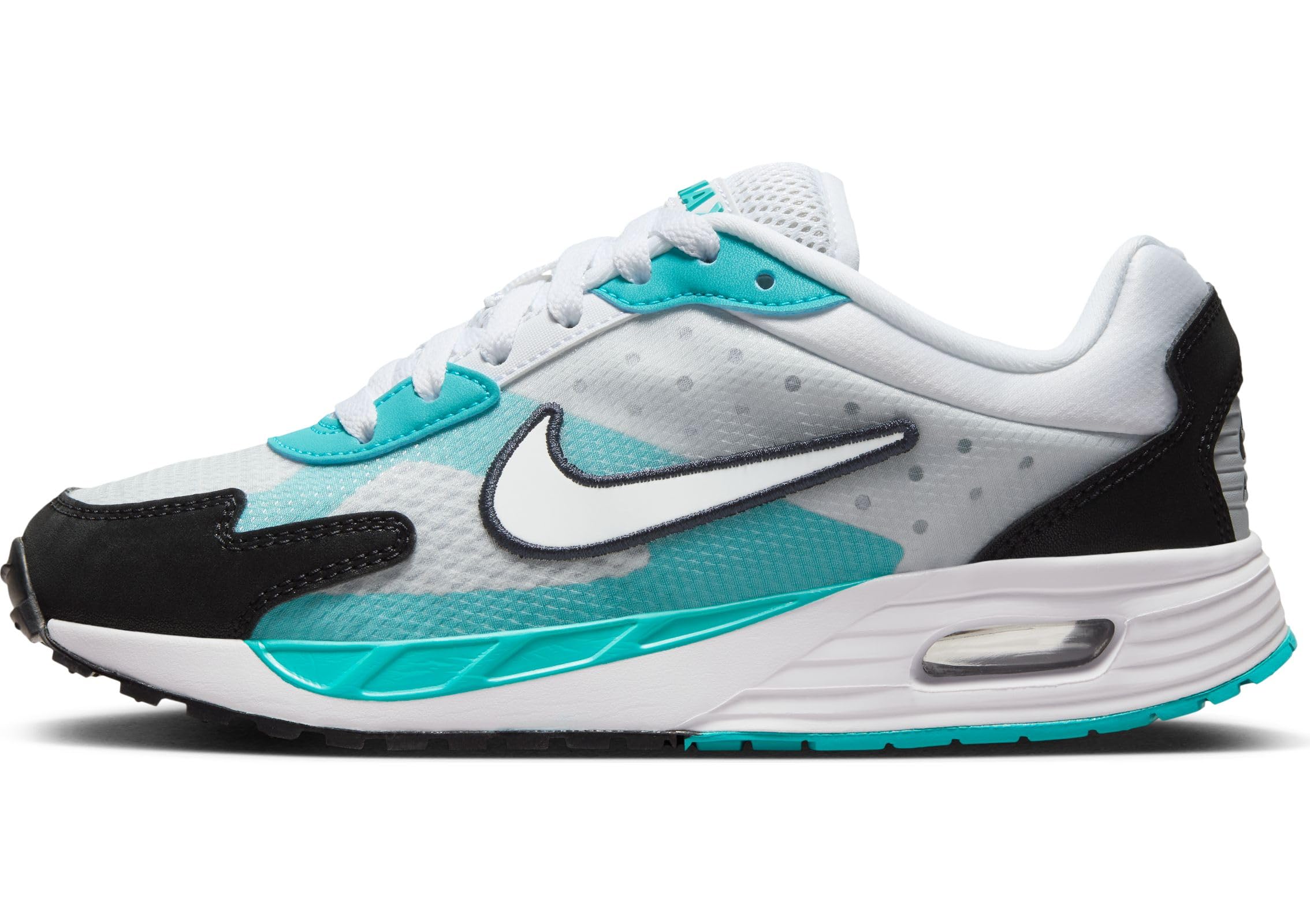 Nike AIR MAX SOLO BG unisex-child LACED SHOES 37.5 EU WHITEWHITE-BLACK-PUREPLATINUM