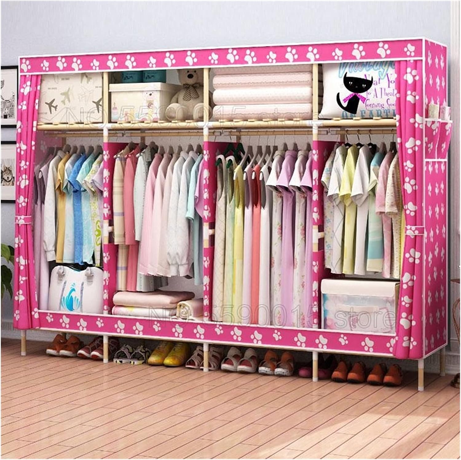 KINOFU Portable Wardrobe Simple Modern Wardrobe Assembly
