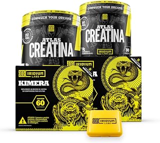Kit 2x Kimera Thermo + 2x Creatina Atlas 90g + Porta caps - Iridium Labs