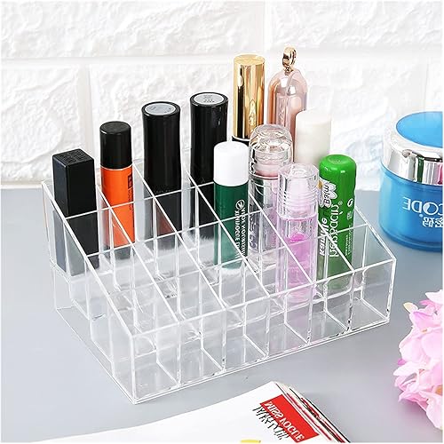 Miniatura 3 de HANRUO 24 Grid Lipstick Box Acrylic Makeup Organizer Storage Box Lipstick Nail Polish (Color  C Black 1PC)