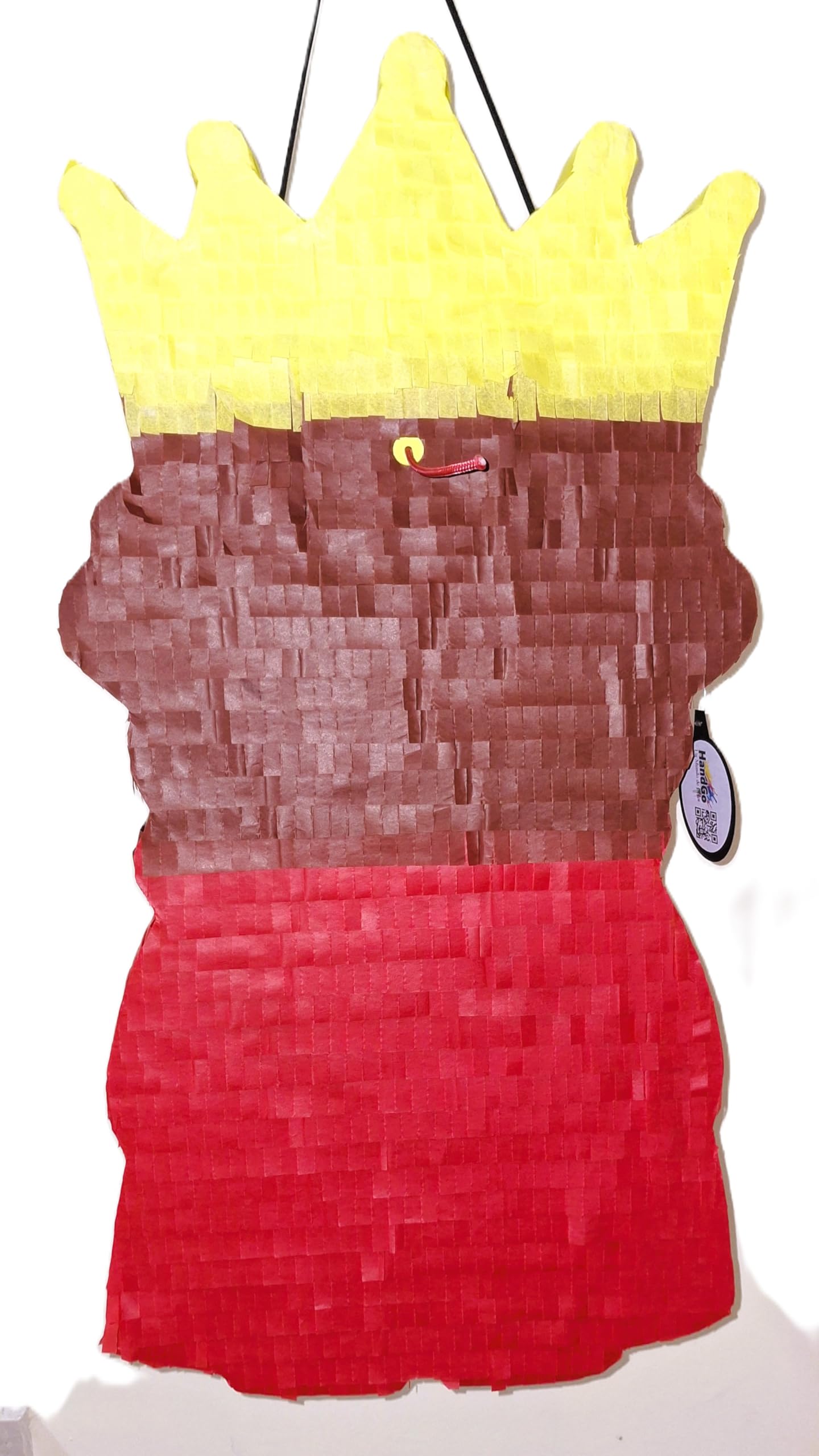 Piñata cumpleaños infantil hecha a mano Reyes Magos (Grande 70x35x10 centimetros, Gaspar)
