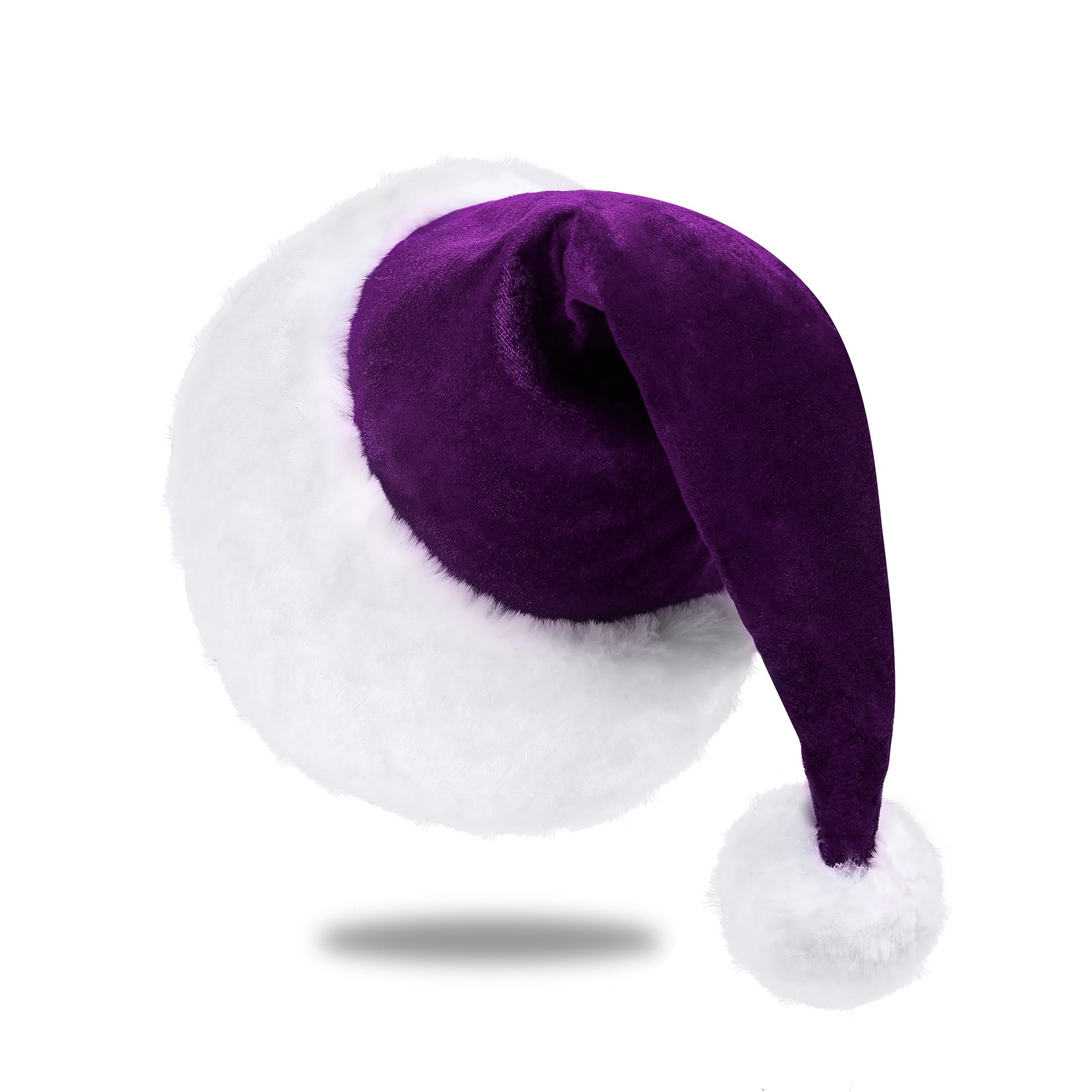 Santa Hat, Christmas Hat for Adults Unisex Velvet Comfort Xmas Hats