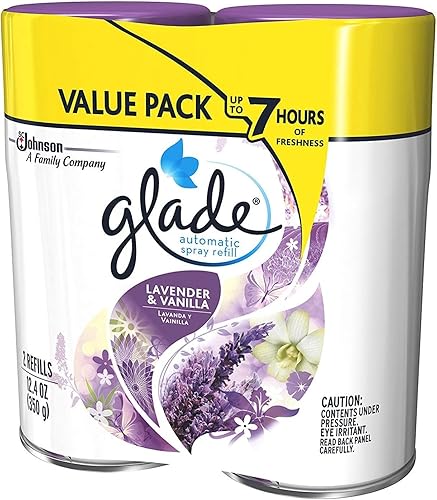 Miniatura 3 de Glade Recambio automático en aerosol, lavanda y vainilla, 6.2 onzas, (paquete de 6)