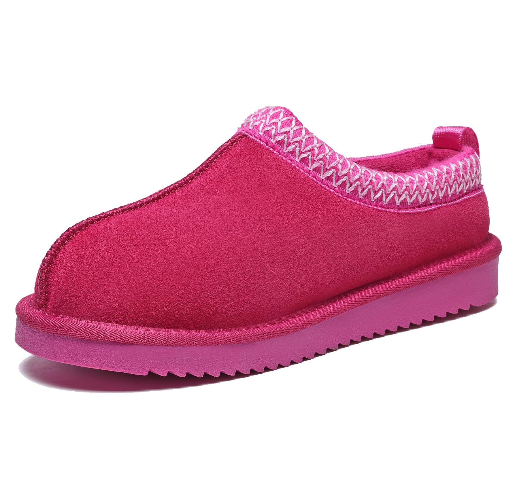 Women's Slippers Genuine Suede Platform Mini Boots Mens Faux Fur Warm Lining Winter Mules Cozy Warm House Shoes Indoor and Outdoor