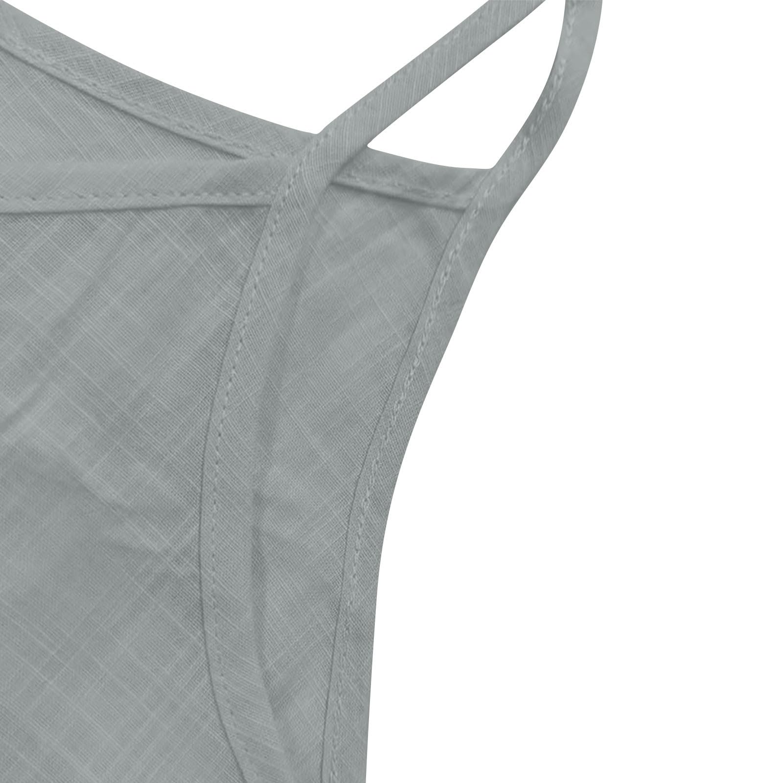 Débardeur Sport Femme Coton en Soie Débardeur Grande Taille Camisole Large Caraco à Bretelles Minces Chemisier Tendance Hauts Imprimé Gilets Tendance Chemisier Large Tops Soyeuse Streewear