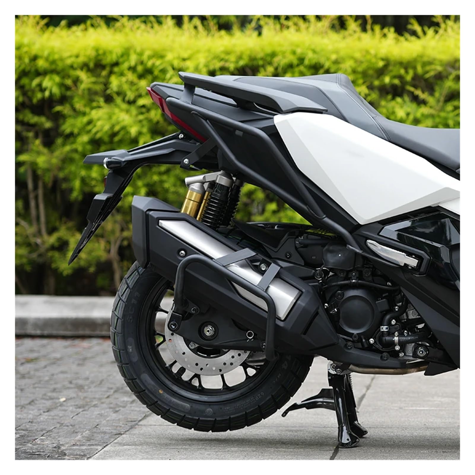 Compatibile con Honda ADV350 2021-2025 Protezione for scarico moto Barra di protezione Paraurti marmitta Gabbia for acrobazie Accessori dalle cadute(Black)