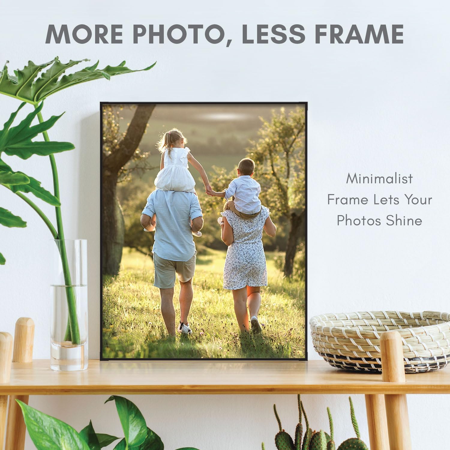 Mantello Essentials Sleek Black 8x10 Picture Frame Set - Pack of 6