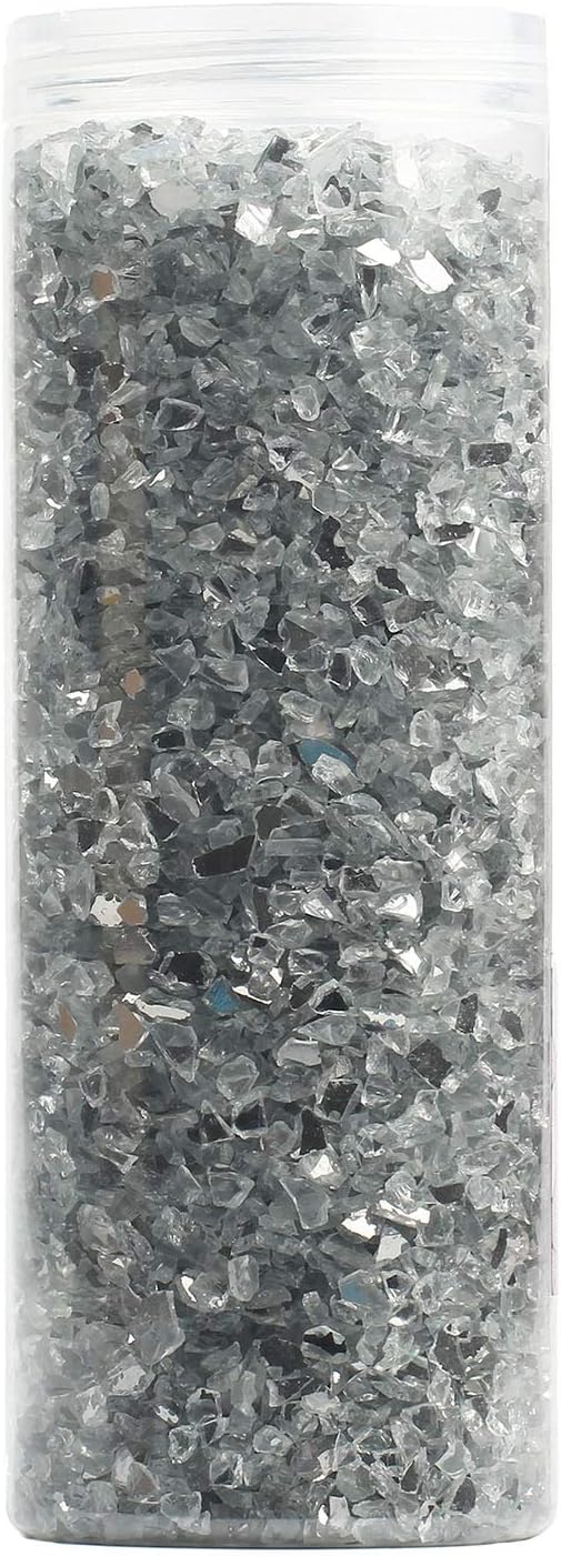 ZenQ Crushed Glass for Crafts, Resin Art. 1.5 lbs
