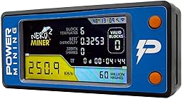 POWER MINING NerdMiner V2 Open Source Bitcoin Miner – 78KH/s ESP32-S3 dual-core LX7 Solo BTC Miner mit 1,9" LCD Farbdisplay, 1W Stromverbrauch, WLAN 2,4GHz, USB-C Lern- & Entwicklergerät