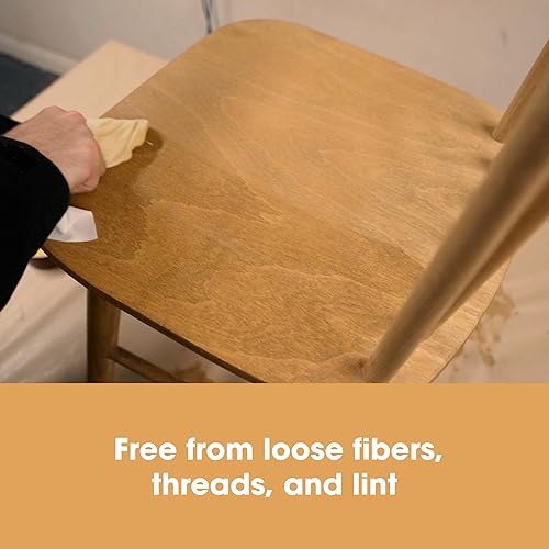 Miniatura 5 de Furniture Clinic Paños de algodón sin pelusas, trapos multiusos ecológicos y reutilizables, para muebles, hogar, oficina, engrasado y encerado,