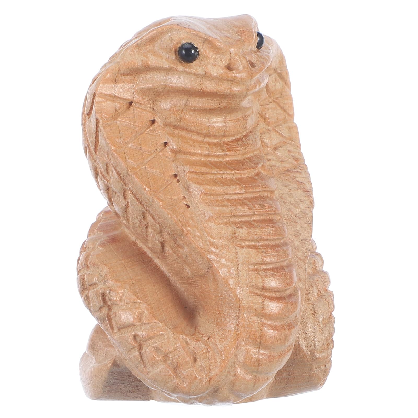 PRETYZOOM Adornos De Serpientes Tallados En Madera. Escultura De Serpiente Feng Shui Escultura De La Suerte Estatua del Zodiaco Chino Figura Animal del Zodiaco Serpiente De Simulación Khaki