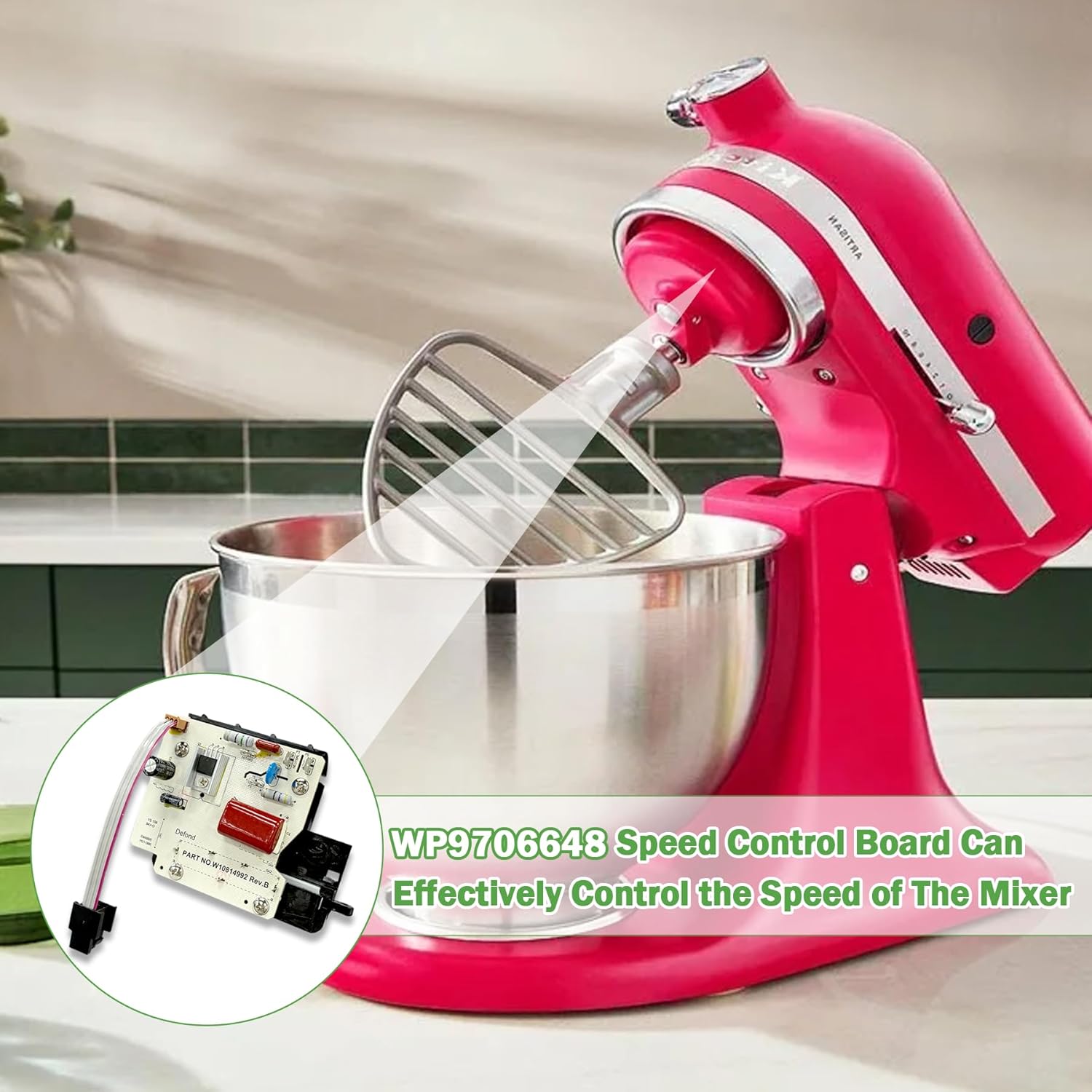 Earthtec Speed Control WP9706648 9706648 fits for KitchenAid Whirlpool Stand Mixer Speed Control