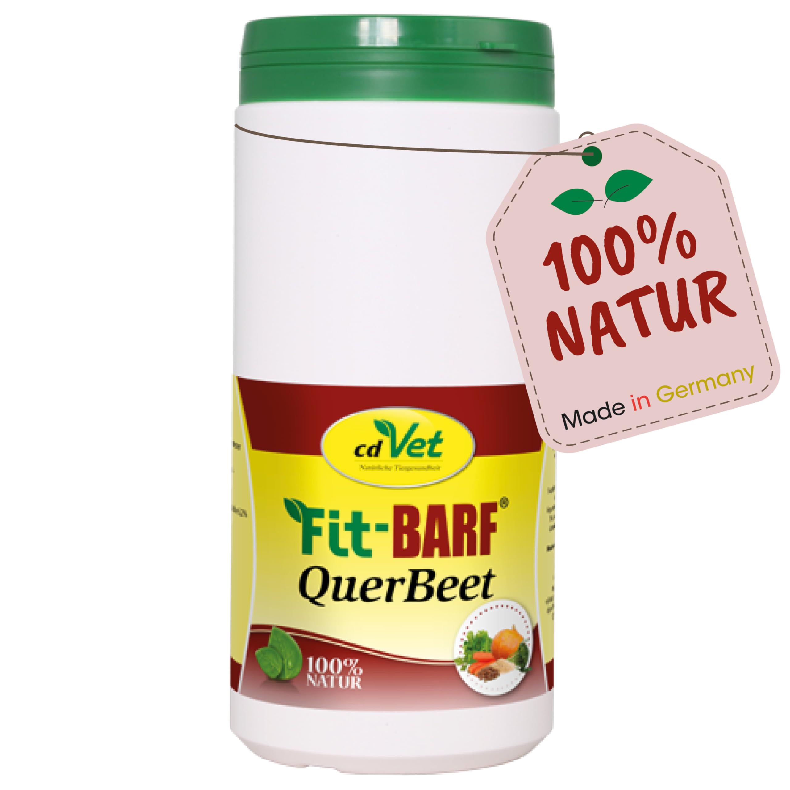 cdVet Naturprodukte Fit-BARF QuerBeet 640 g - Complementary feed for dogs - grain-free - balanced nutrition in raw feeding - vegetable-herb combination - raw feeding - BARF -