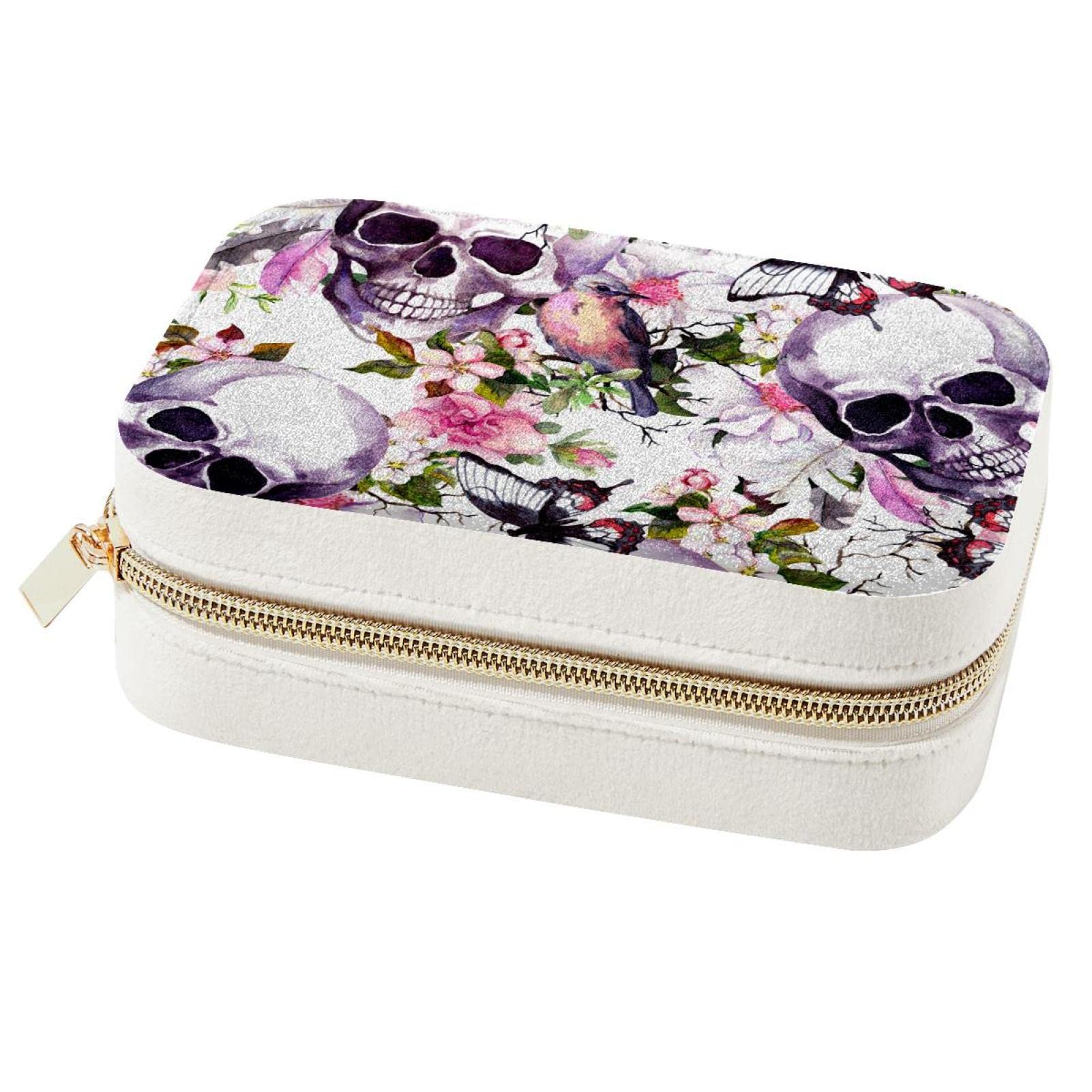 Boîte à bijoux portable oiseau et papillon pour voyager avec style