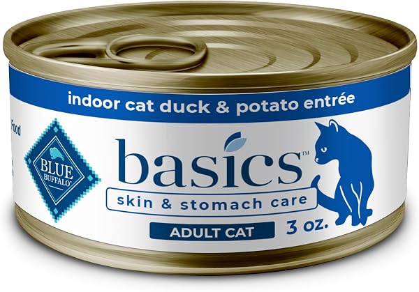 BLUE BUFFALO Basics Wet Can Cat Adult Grain Free Support Gentle Digestion