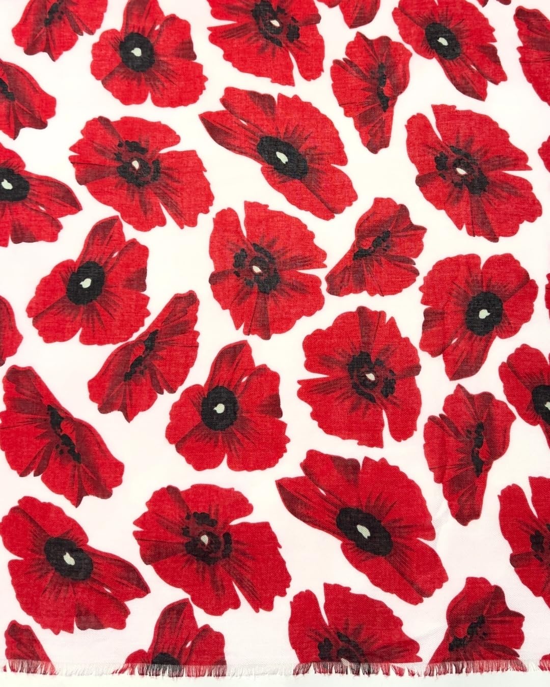 Humble Hilo Cardigan kimono sans manches léger pour femme, décontracté et fluide, Coquelicots rouges, S/M, Taille unique