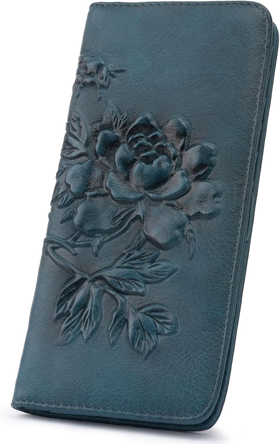 MEITRUE Slim 3D Printing Wallet Women, RFID Blocking PU Leather Bifold Womens Wallet with Zipper Coin Pocket