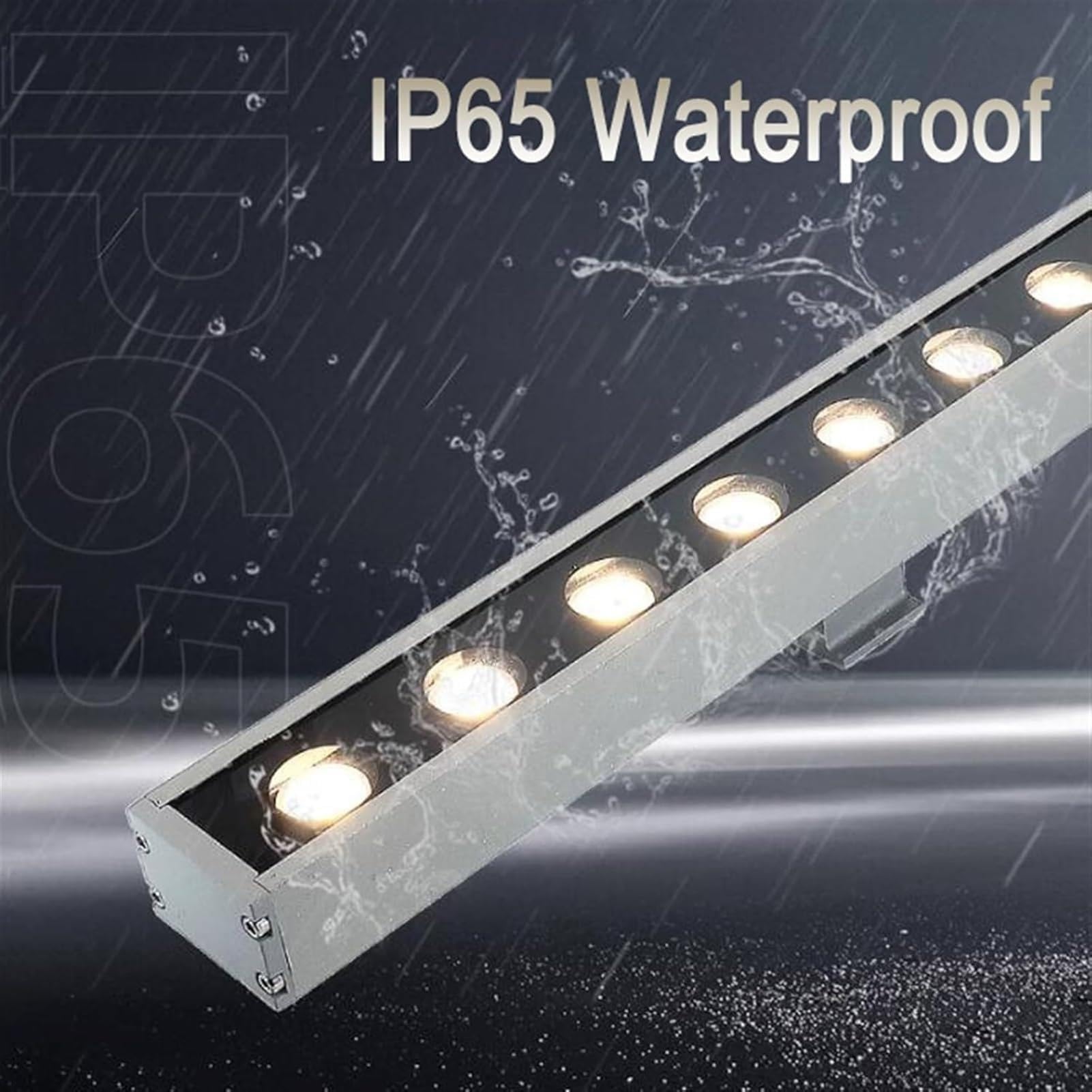 Faretti da Incasso for Esterni - Luci Paesaggistiche - Faretto LED, Faretto A Fascio LED Impermeabile IP67, Luce Lineare A LED da Interro, per Illuminazione di Giardini(Red,18W(24V))