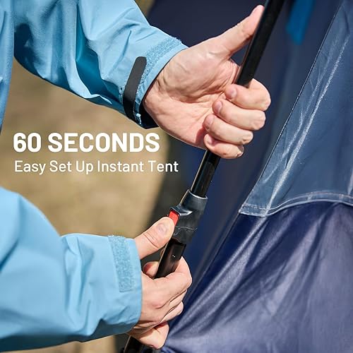 Miniatura 3 de TIMBER RIDGE 5-6 Person Blackout Camping Tent, 60s Easy Setup Instant Cabin Tent for Family with Rainfly, Water-Resistant, 9' x 9' x 72" for Outdoor
