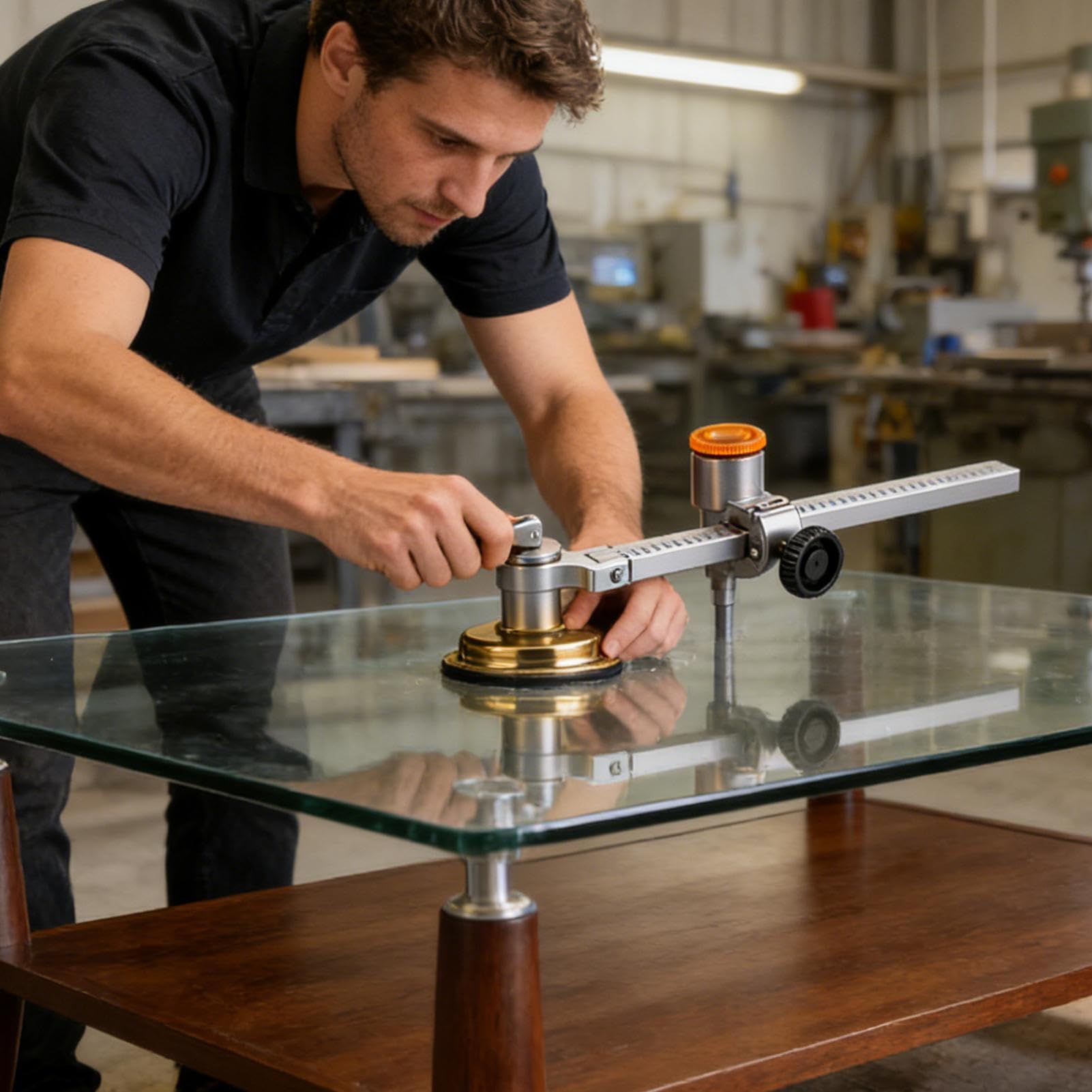 Tagliavetro Circolare Con Rotazione A 360 Gradi Girevole | Taglierina per Vetri Artistici con Impugnatura per Edilizia Bricolage Riparazione Vetro Specchio Fai da Te