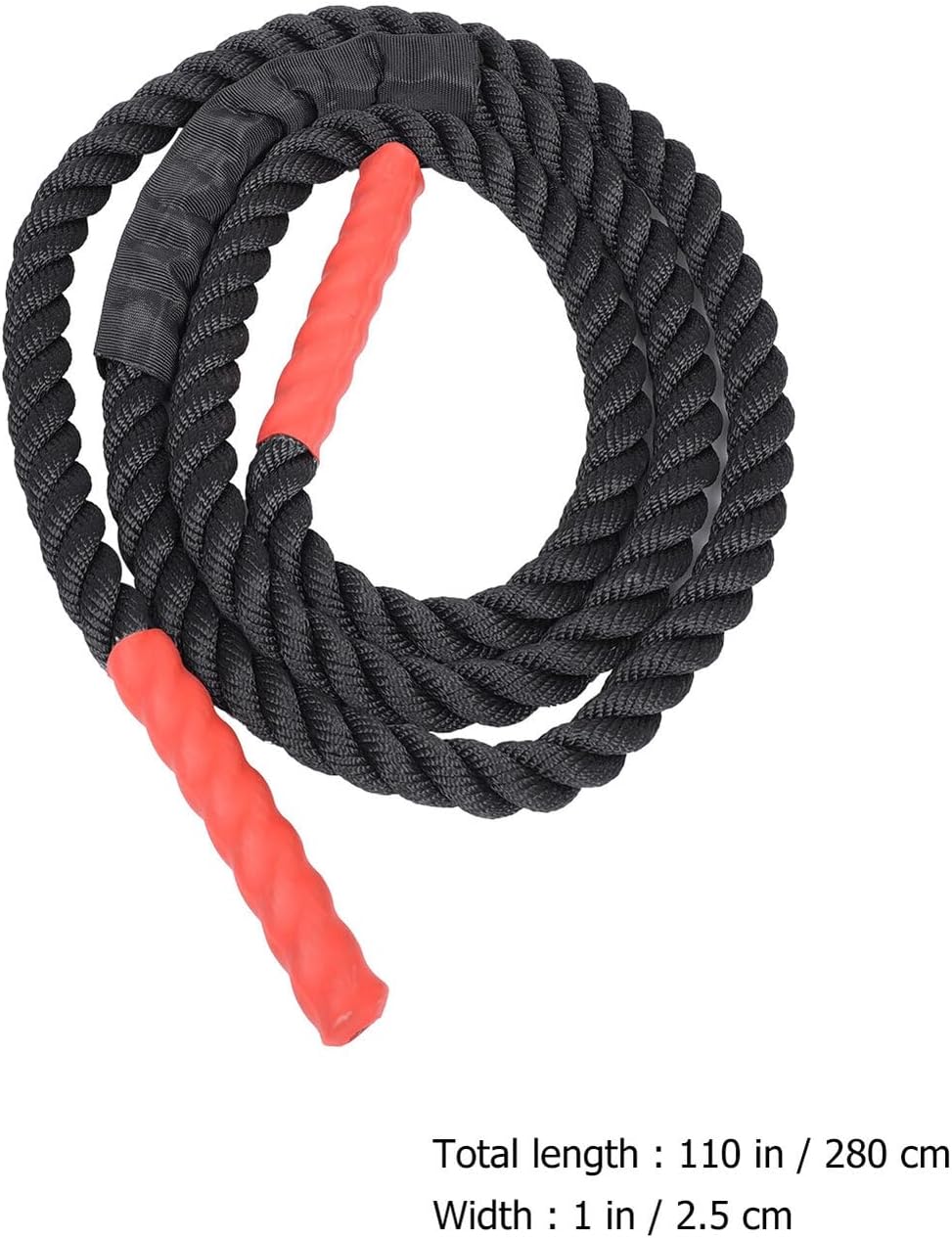 Heavy-duty Fitness Skipping Rope 2.8m Thick 25mm Weighted Jump Rope for Adult Strength Training Mma Exercise Home Workout