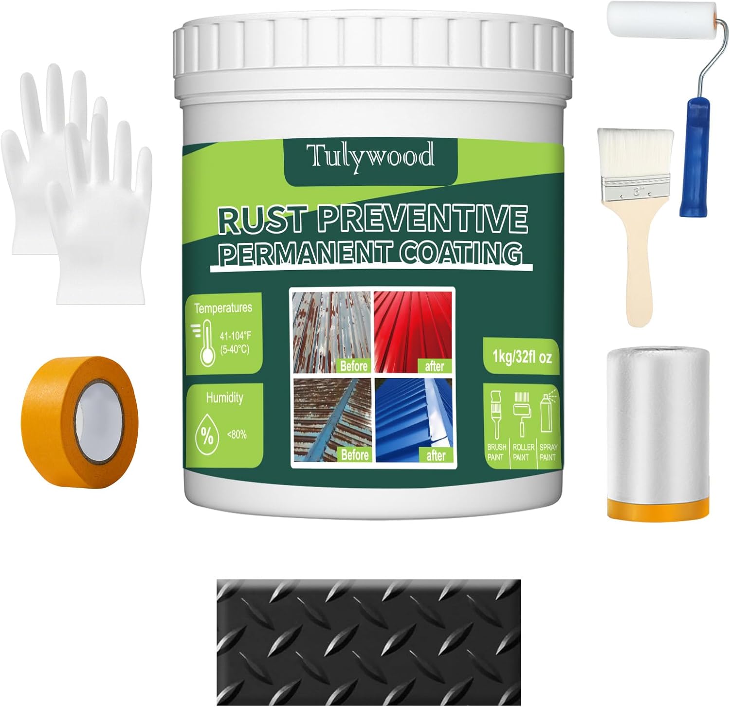 Tulywood Metal Rust Remover and Reformer(32 oz,with Tools