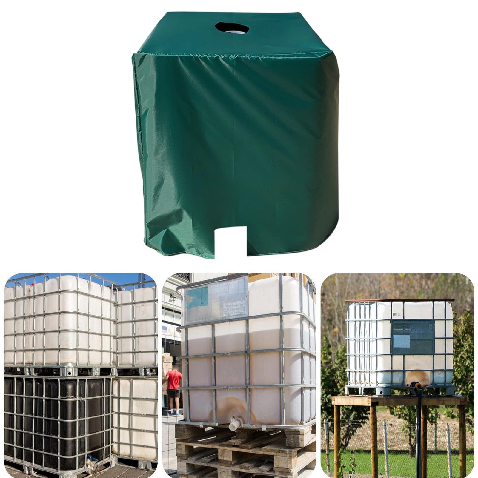 Funda Para Contenedor, Cubierta Protectora Impermeable Antisol, Portátil Reutilizable Térmica Aislante para Jardín Exterior Lluvia Viento Piscina