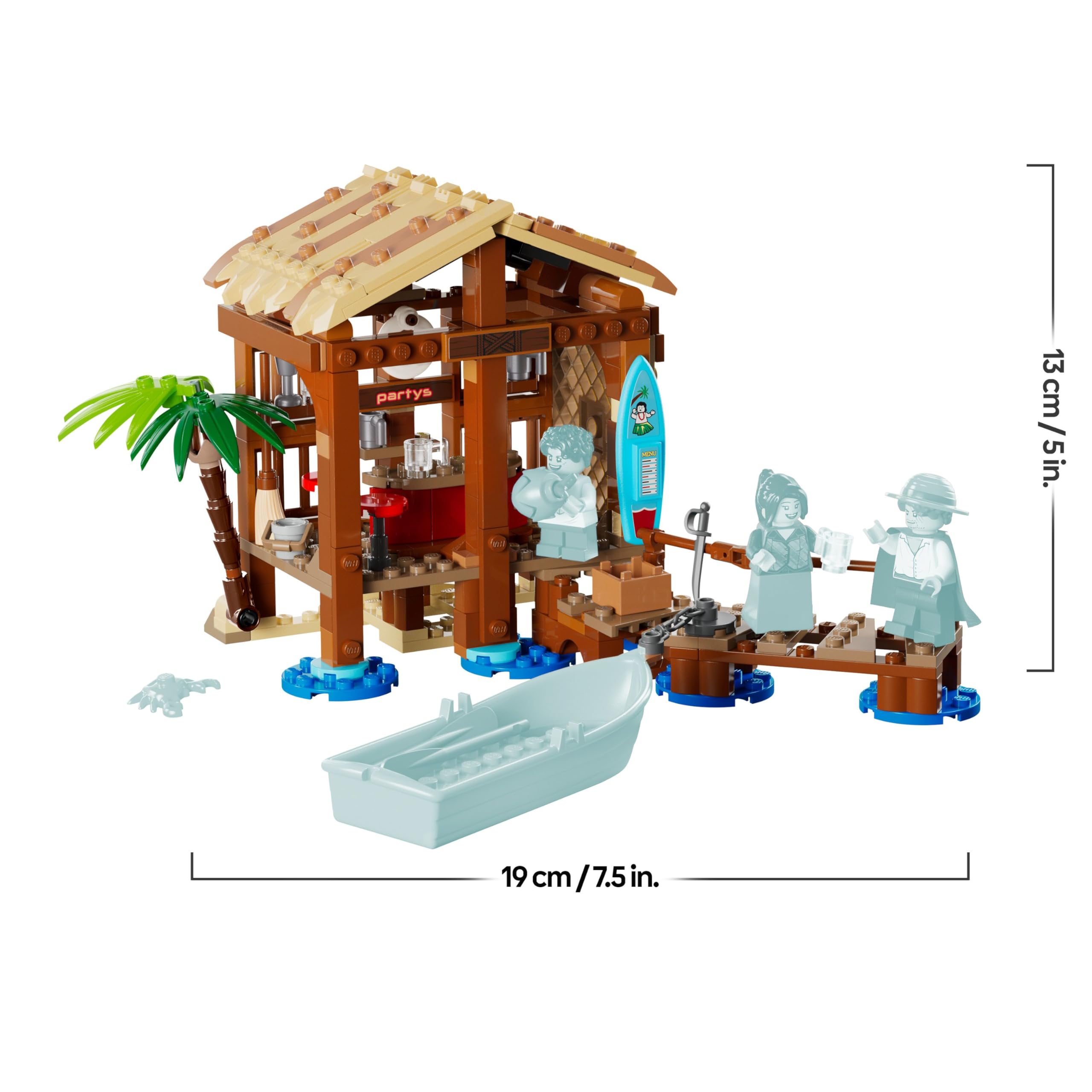 LEGO ONE PIECE La Capanna del Villaggio Foosha Giocattolo con Barca, Minifigure di Luffy, Shanks e Makino, Accessori e Poster Ricercato - Regalo per Bambini, Bambine e Fan degli Anime da 8 Anni 75636