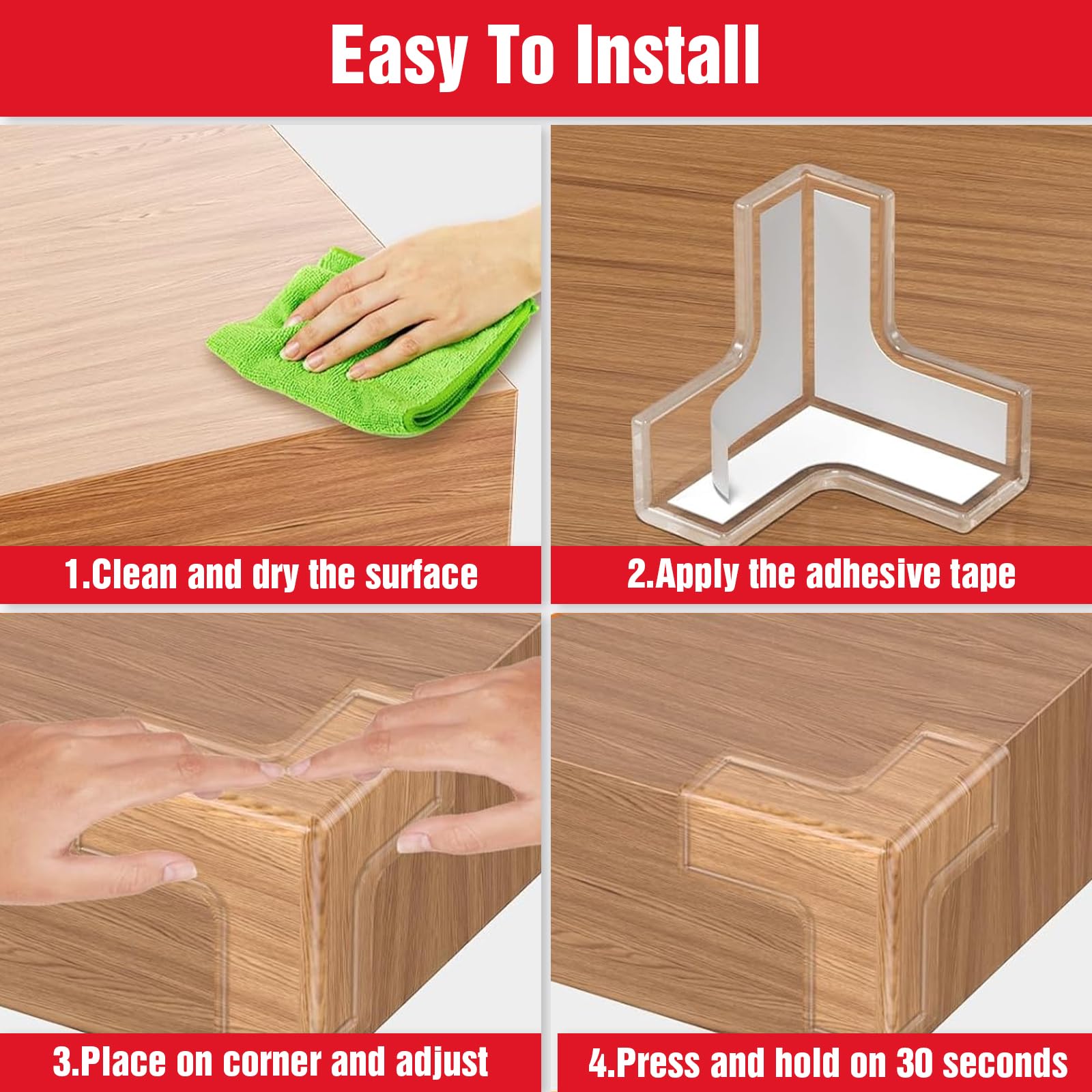 20 Pezzi Paraspigoli per Bambini,Trasparent Paraspigoli Angolari in Gomma, Angoli per Bambini per Tavoli da Pranzo, per Tavolo e Mobili