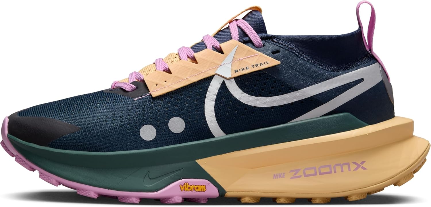 Nike Zegama 2 Women's Trail Running Shoes (FD5191-401, Armory Navy/Celestial Gold/Vintage Green) Size 7.5
