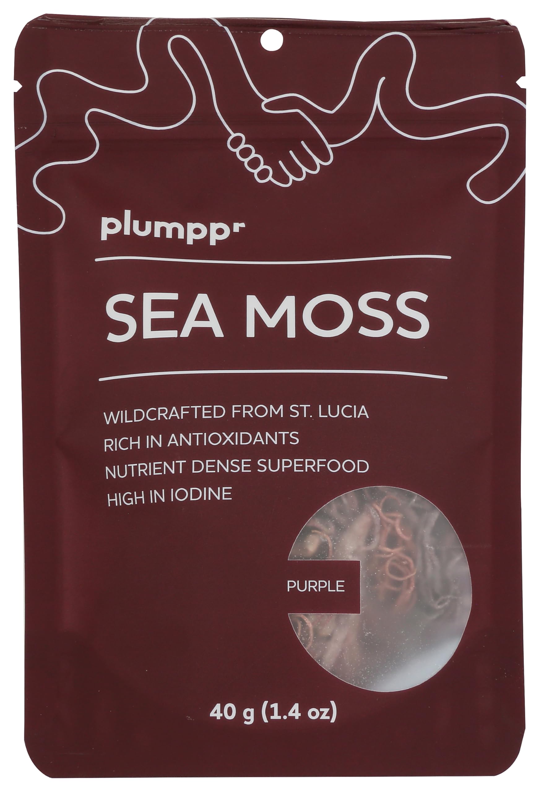 Plumpp Purple Irish Sea Moss, 1.4 Ounces (Pack of 1)