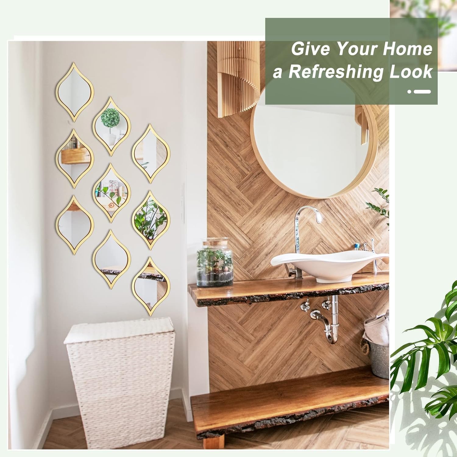 Bohemian Wall Mirror Set - 9 Ogee Mirrors -5