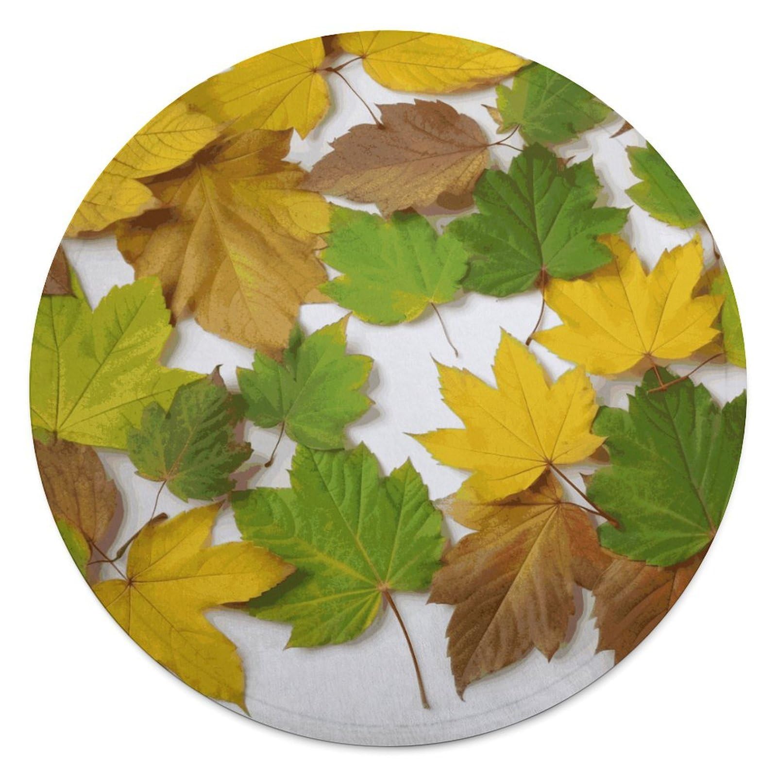 Leaves Blanket Novelty Round Tapestry Super Soft Flannel Mom Blanket Cozy Beach Throw Tapestry Lightweight Thick Throw Blankets for All Seasons Diameter 59.1 in