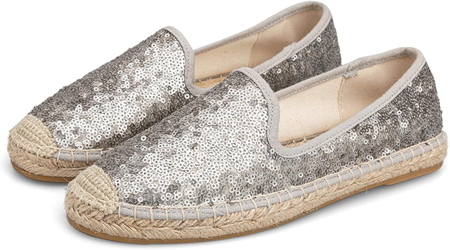 イノヤ エスパドリーユ レディース スリッポン 厚底 歩きやすい キラキラ スパンコール 黒 白 シルバー 大きいサイズ おしゃれ カジュアルシューズ フラットシューズ ぺたんこ 疲れない 走れる 厚底スニーカー 春夏秋 旅行 通学 テレビで話題