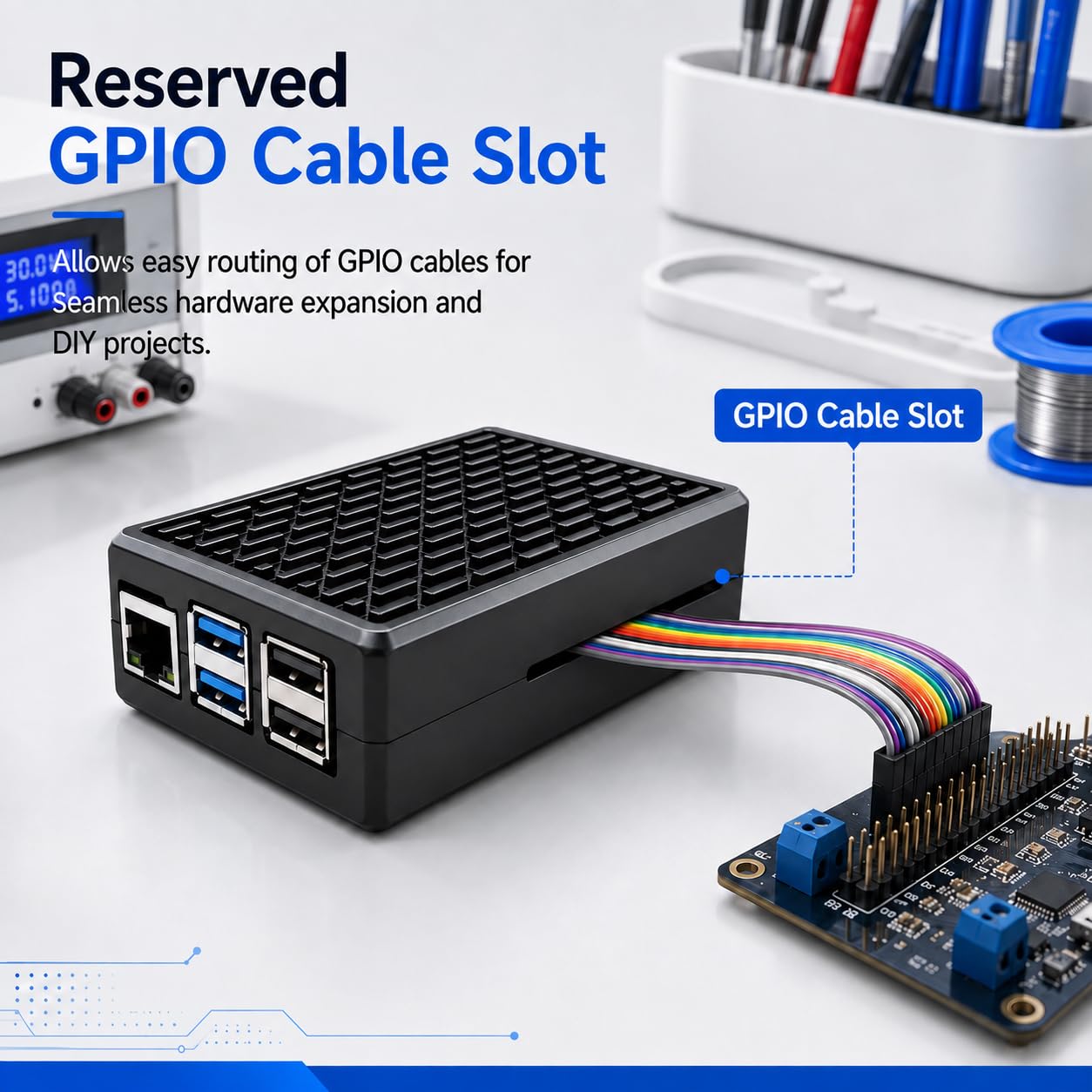 iUniker Carcasa de aluminio para Raspberry Pi 5, carcasa de metal pasiva resistente compatible con Raspberry Pi 5 disipador de calor para Pi 5 16GB/8GB/4GB/2GB