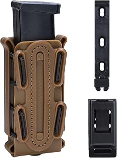 IDOGEAR Mag Pouch Pistol Magazine Pouches 9mm Softshell Adjustable Universal Mag Carrier .40 S&W .45 ACP with Belt&MOLLE Clips